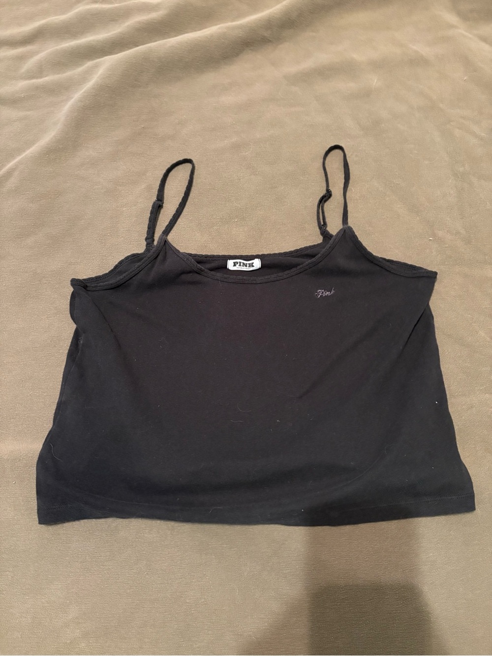 PINK Victoria's Secret Black Cropped Cami